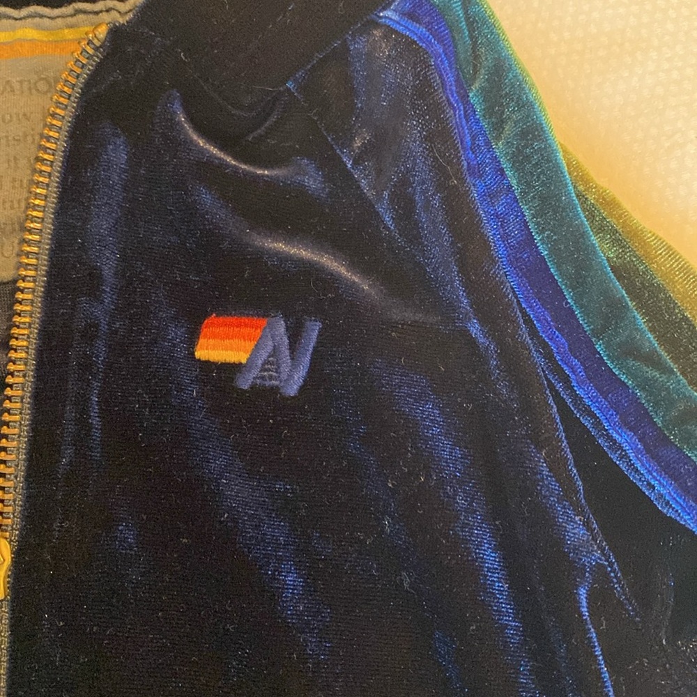 Aviator Nation Kids Jacket - Blue with Multicolor Stripes - Picture 3 of 9